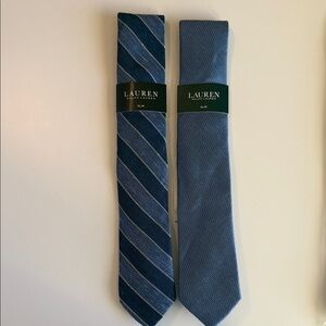 NWT Lauren Ralph Lauren  Slim Men's‎ Blue Tie Set